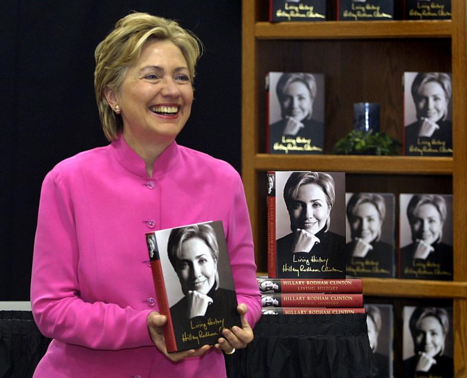 Sen. Hillary Clinton at a book signing