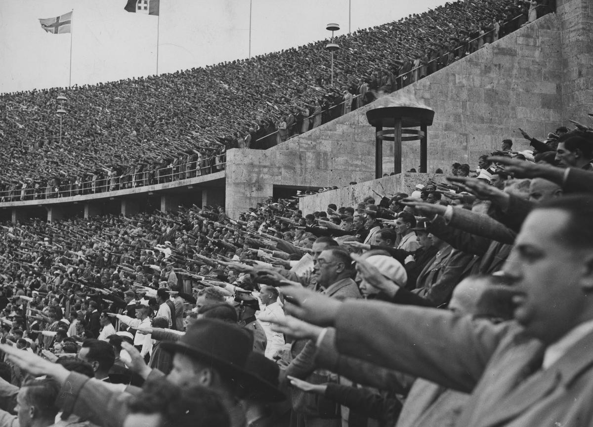 German SS troops relaxing at the 1936 Olympic Games in Berlin