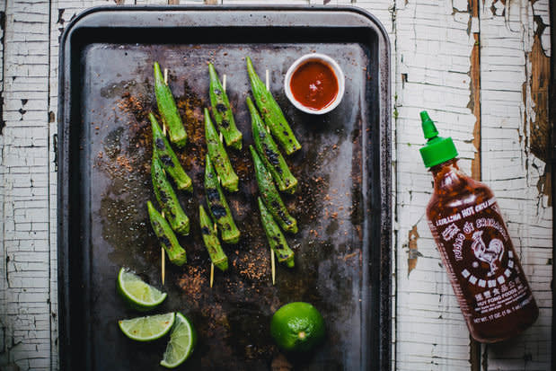 <strong>Get the <a href="http://food52.com/recipes/22851-grilled-okra-with-sriracha-lime-salt" target="_blank">Grilled Okra with Sriracha Lime Salt</a> recipe by Beth Kirby from Food52</strong>