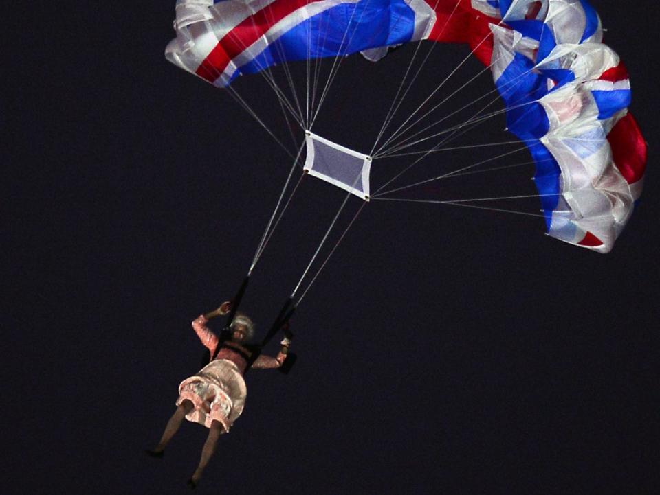 An actor playing the Queen at the Olympics opening ceremony in 2012 (AFP via Getty Images)