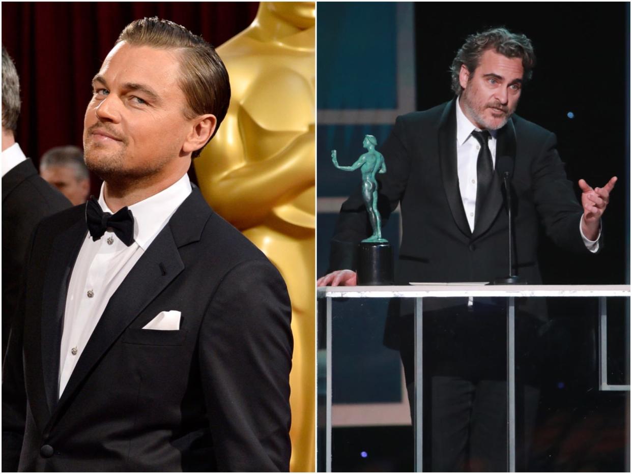 Leonardo DiCaprio and Joaquin Phoenix