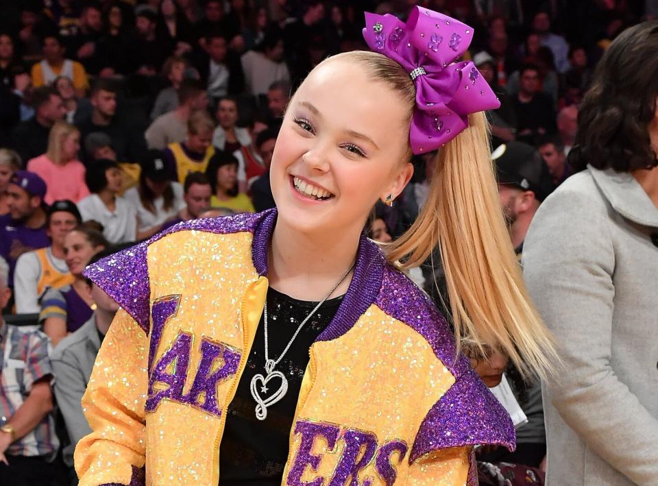 JoJo Siwa at a Los Angeles Lakers Game in February 2020. (Photo: Allen Berezovsky via Getty Images)