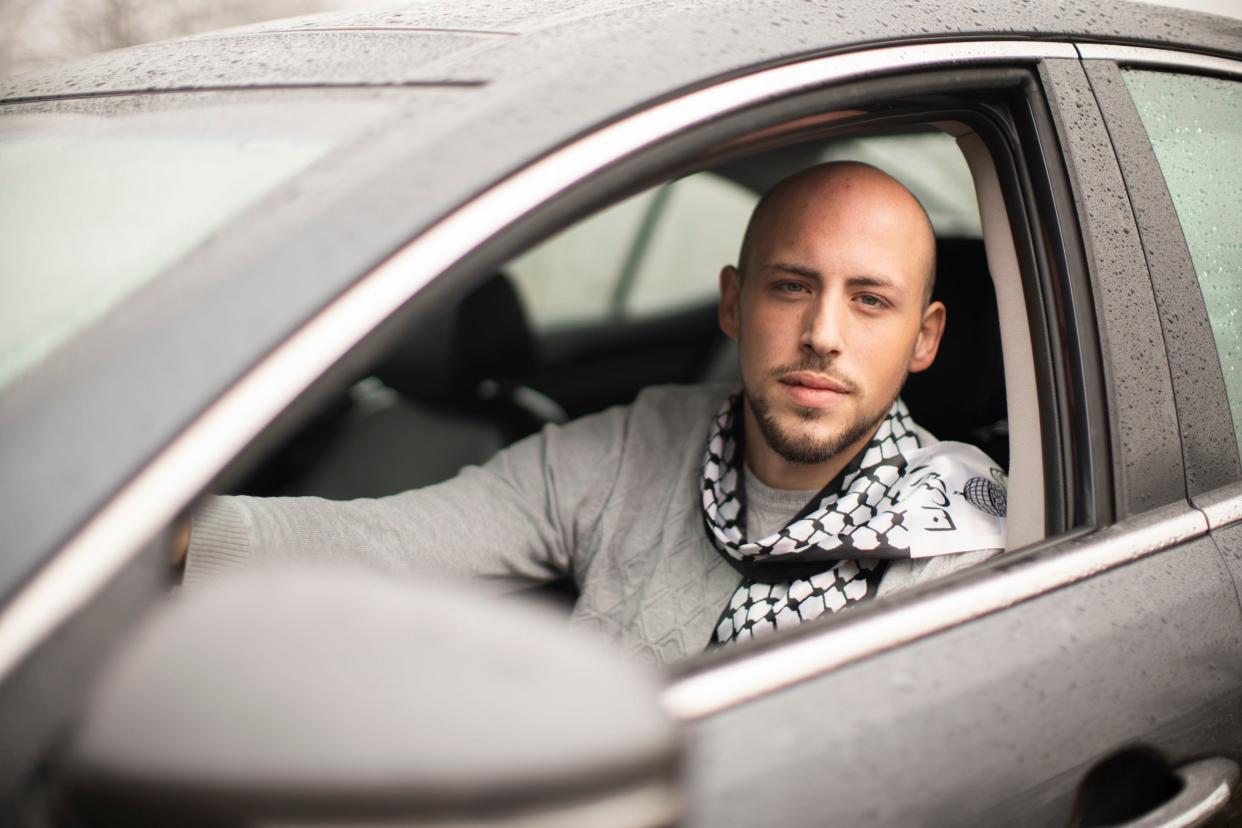 Jan 23, 2024; Columbus, Ohio, USA; Salam Zaghmot, who is Palestinian, was fired from Lyft after ending a ride that made him feel unsafe.