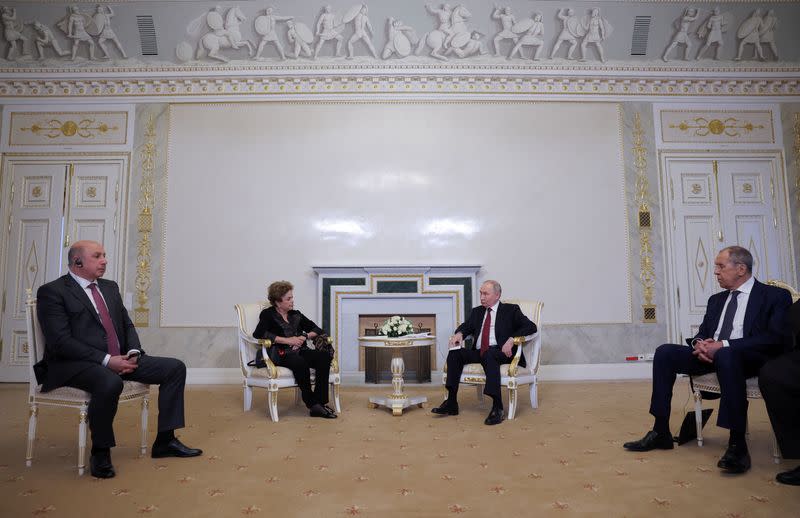 Russia's President Putin and President of New Development Bank Rousseff meet in St Petersburg