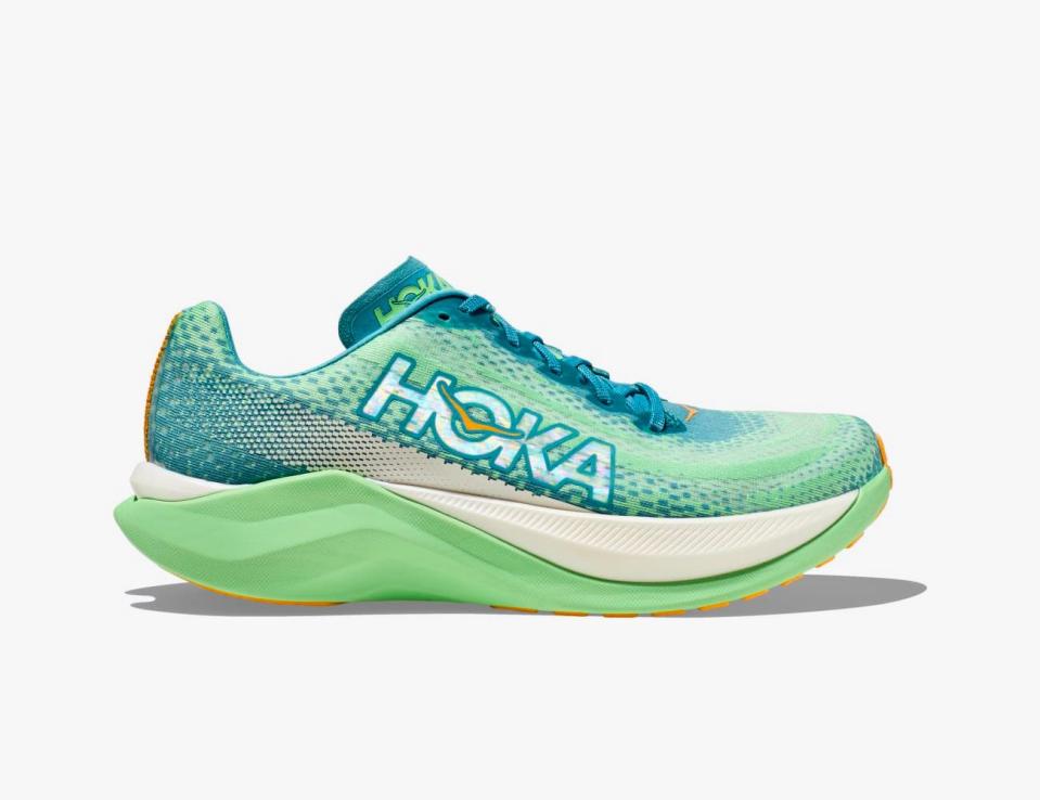 <p><a href="https://go.redirectingat.com?id=74968X1596630&url=https%3A%2F%2Fwww.hoka.com%2Fen%2Fus%2Fmens-everyday-running-shoes%2Fmach-x%2F1141450.html&sref=https%3A%2F%2Fwww.menshealth.com%2Ffitness%2Fg41623708%2Fbest-hoka-running-shoes%2F" rel="nofollow noopener" target="_blank" data-ylk="slk:Shop Now;elm:context_link;itc:0;sec:content-canvas" class="link ">Shop Now</a></p><p>Mach X</p><p>hoka.com</p><p>$180.00</p>