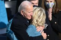 <p>"I adore her. I'm gonna sound so stupid — I was saying the other day, when she comes down the steps and I look at her, my heart still skips a beat," Joe told <a href="https://people.com/politics/jill-biden-will-continue-to-teach-if-she-becomes-first-lady/" rel="nofollow noopener" target="_blank" data-ylk="slk:CBS.;elm:context_link;itc:0;sec:content-canvas" class="link ">CBS.</a></p>