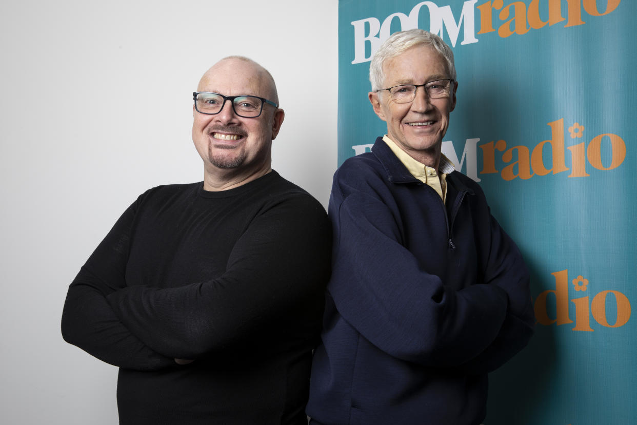 Paul O’Grady and radio producer Malcolm Prince (Emilie Sandy/PA)