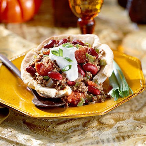 Chili in a Biscuit Bowl