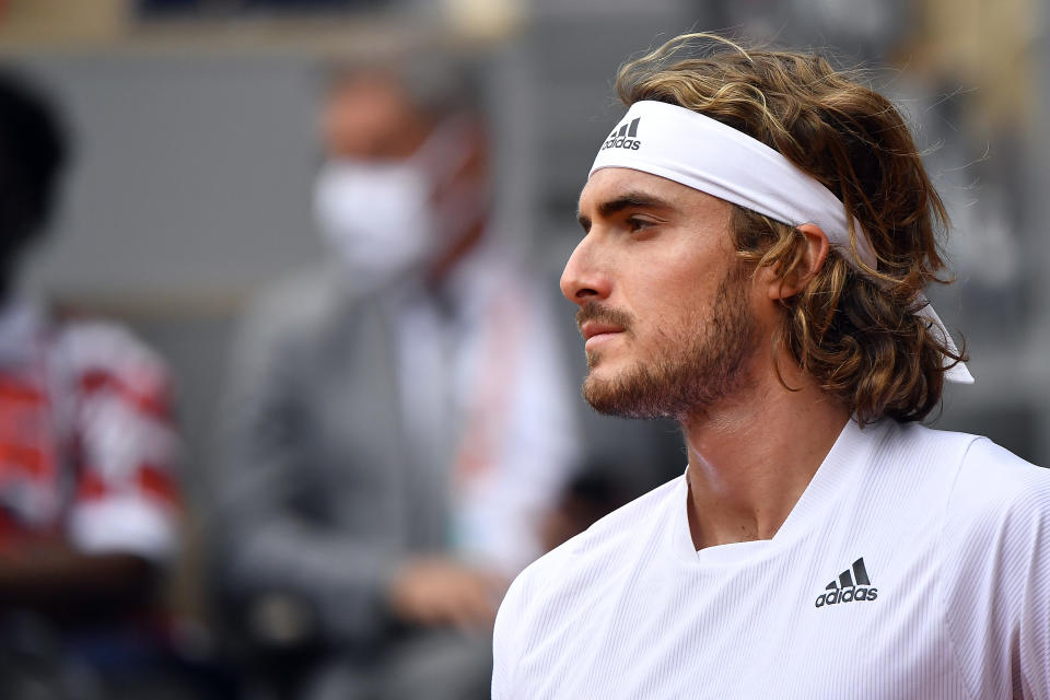 Stefanos Tsitsipas advanced to the quarterfinals at the French Open.