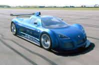 <p><strong>Roland Gumpert</strong> and <strong>Roland Mayer</strong> teamed up to build a gull-winged supercar powered by twin-turbo Audi-sourced 4.2-litre V8, mounted in the middle of a tubular steel structure clothed in either glassfibre or carbon fibre bodywork. Buyers could choose between <strong>641bhp</strong> or <strong>690bhp</strong> power outputs with even the low-powered edition supposedly capable of 224mph. It's reckoned more than 40 Apollos were made before Gumpert went out of business in 2013.</p>