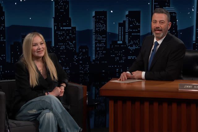 <p>Jimmy Kimmel Live/Youtube</p> Christina Applegate makes appearance on 'Jimmy Kimmel Live!'