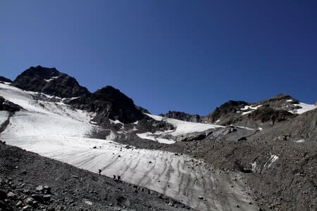 The Wider Image: Scientists race to read Austria's melting climate archive