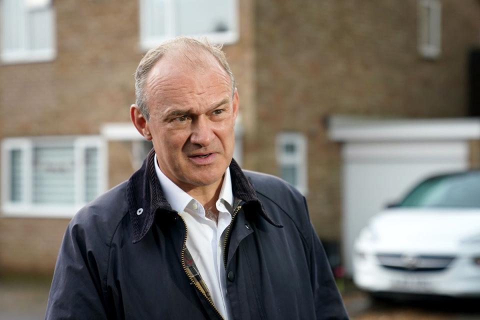 Liberal Democrat leader Sir Ed Davey has called for an emergency ban on no-fault evictions (Joe Giddens/PA) (PA Archive)