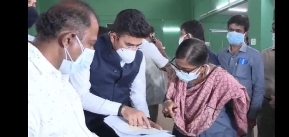 Screengrab of the video in which MP Tejasvi Surya was found reading out from a list.