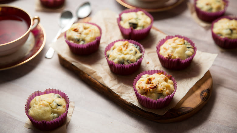 savory muffins served on table