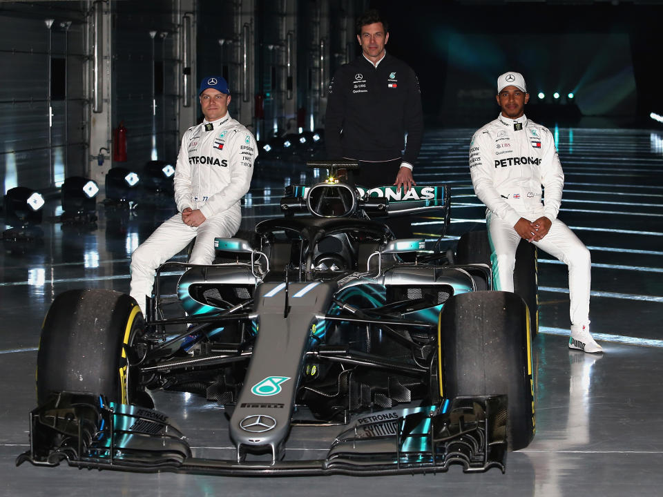 Mercedes revealed their W09 can for the 2018 F1 season at Silverstone on Thursday: Getty