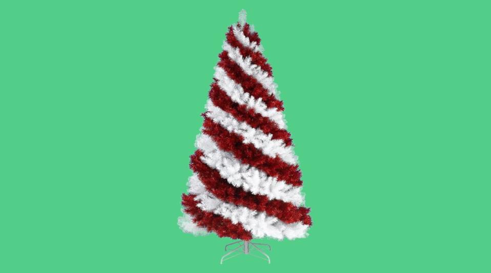 Shop the Treetopia Candy Cane Artificial Christmas Tree for a unique holiday look.