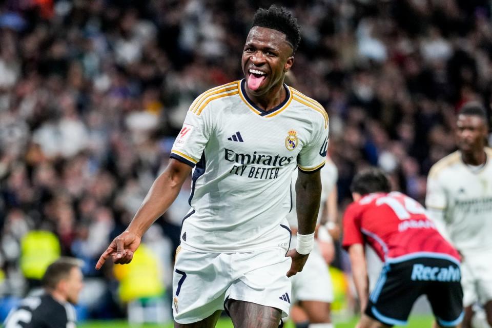 Vinicius Jr, 23, is thriving at Real Madrid (AP)