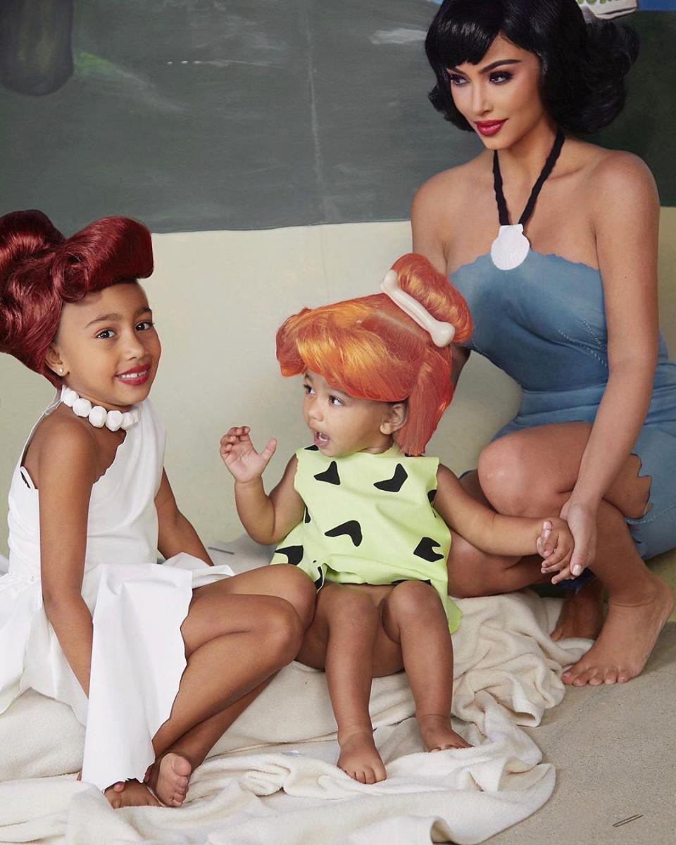 She makes the picture-perfect Pebbles to her mom's Betty Rubble and sister North's Wilma Flintstone. 