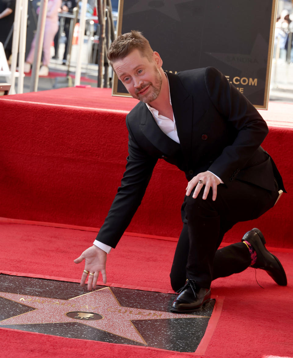 Macaulay Culkin en la ceremonia donde recibió su estrella en el Paseo de la Fama de Hollywood, California. (Photo by Amy Sussman/Getty Images)