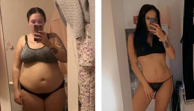 Lillie Monro was spurred into losing 7st after being told her weight might mean she wouldn't see her daughter grow up. (SWNS)