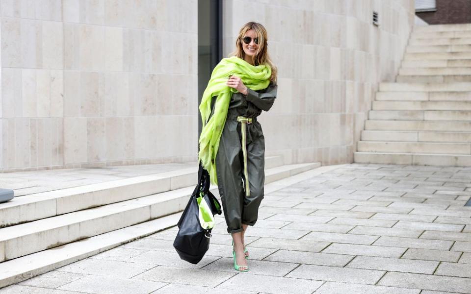 Pep up a muted outfit with a splash of neon - Getty