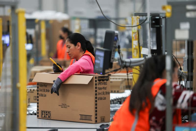 FILE PHOTO: Media tour at the Amazon's Fulfillment center in Tepotztlan