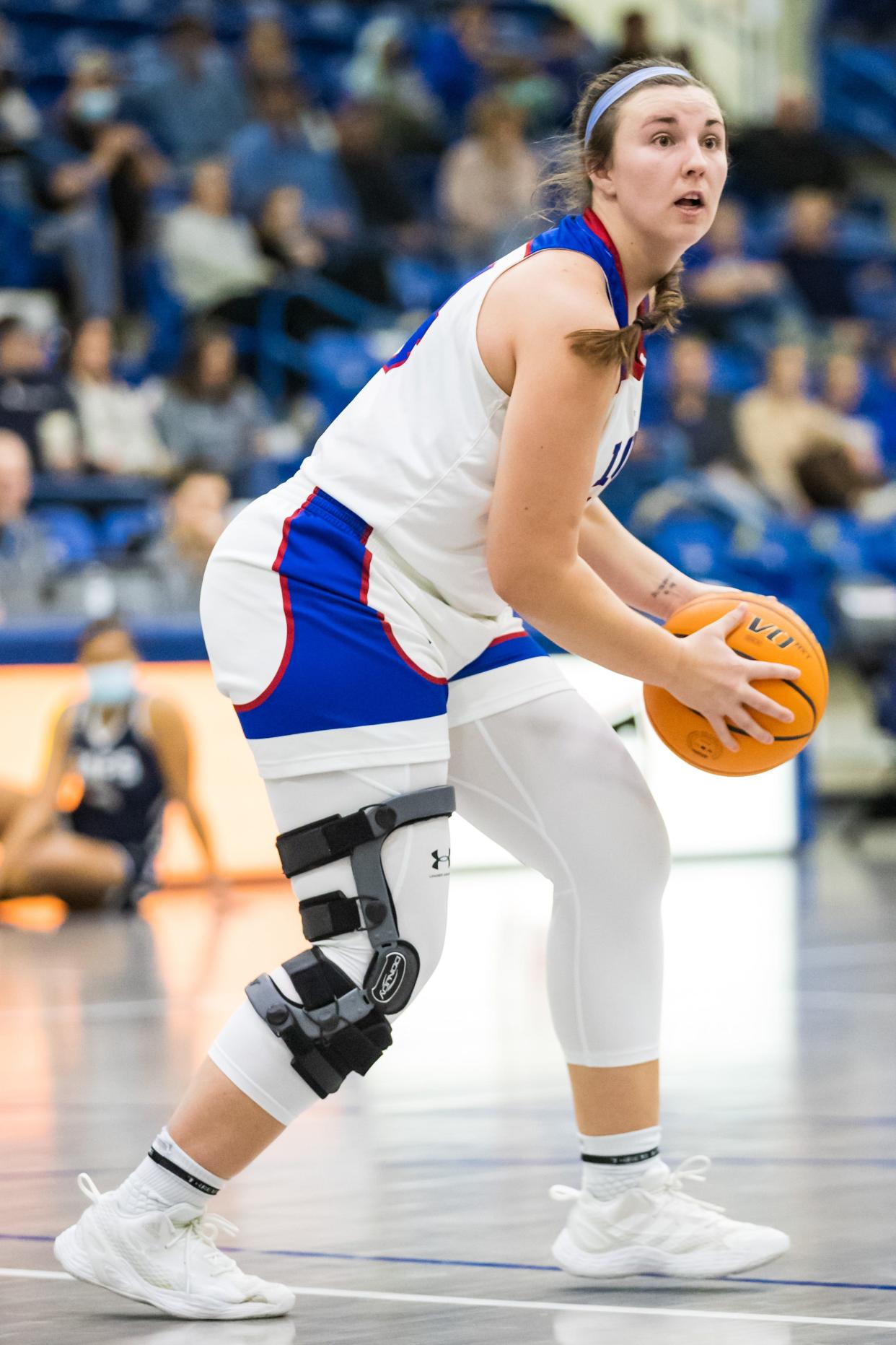 LCU guard Channing Cunyus, shown in a game earlier this month, scored 11 points Thursday night to help the 10th-ranked Lady Chaps beat St. Edward's 66-46 in Lone Star Conference action. LCU hosts St. Mary's on Saturday.