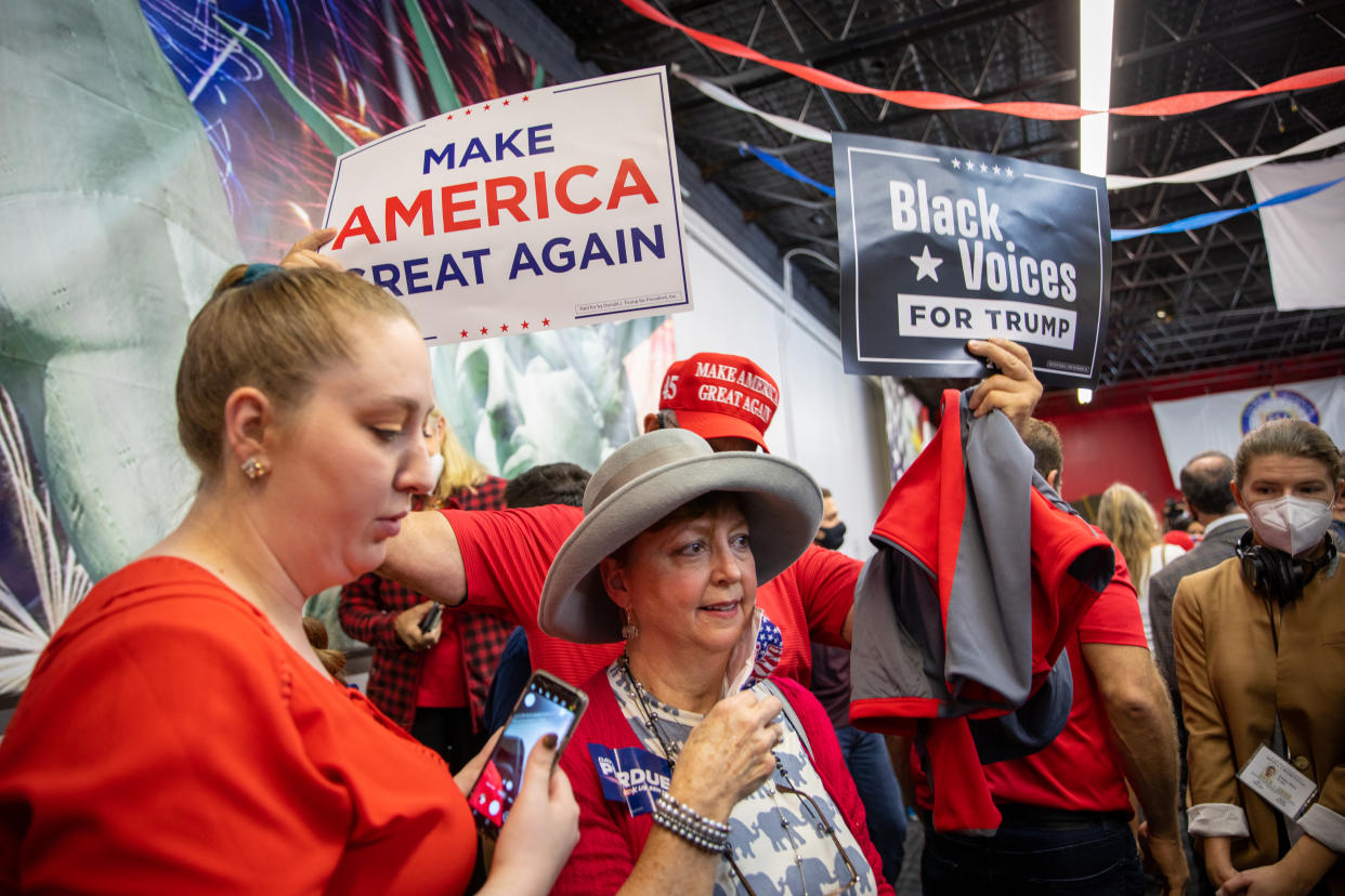 Rally goers for senators Loeffler and Perdue