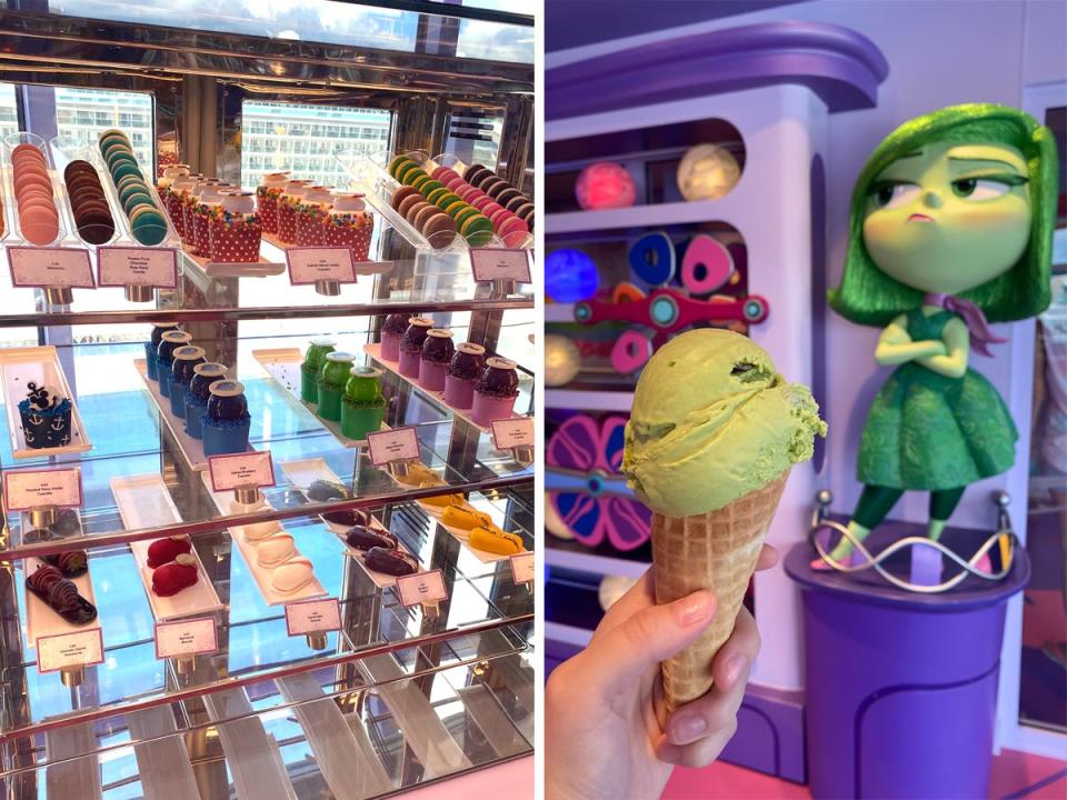 Inside Joyful Sweets onboard the Disney Wish.