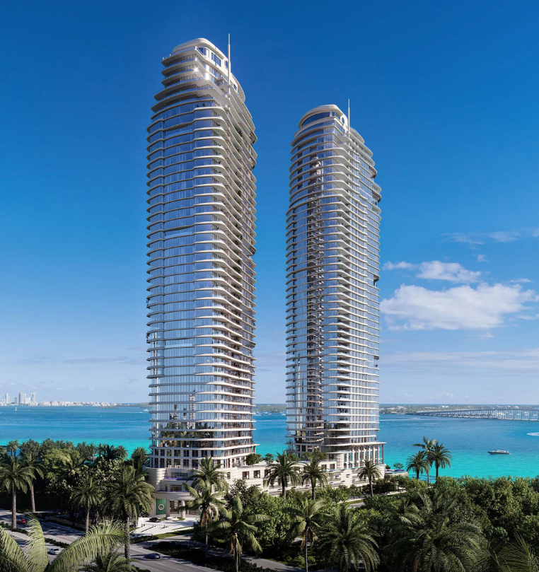 Imagen del aspecto que tendrá el complejo de lujo bautizado como St. Regis Residences en Miami. Fuente: Related Group
