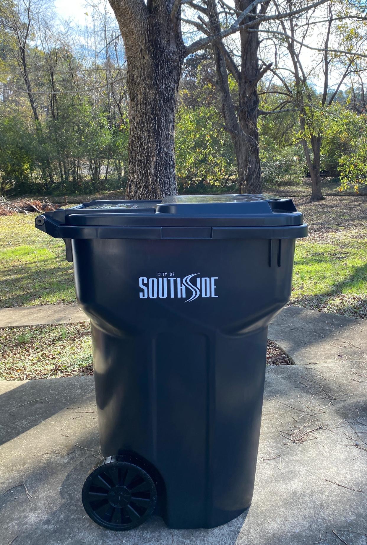The City of Southside has delivered new garbage cans to residents for use starting Jan. 2, when the city will take over garbage pickup service.
