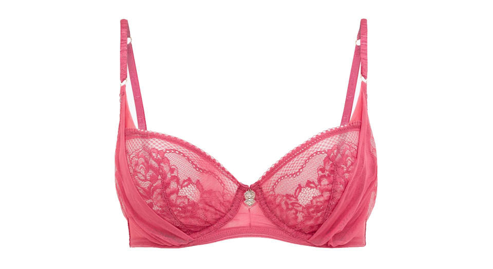 Mesh & Lace Non-Padded Balcony Bra B-G