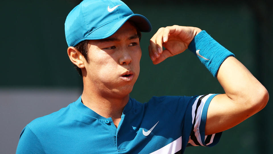 Duckhee Lee, pictured here in action during French Open qualifying in 2018.  (Photo by Cameron Spencer/Getty Images)