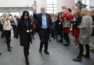 Jeremy Corbyn, the leader of Britain's opposition Labour Party arrives to speak at the National Association of Head Teachers conference in Telford, April 30, 2017. REUTERS/Darren Staples