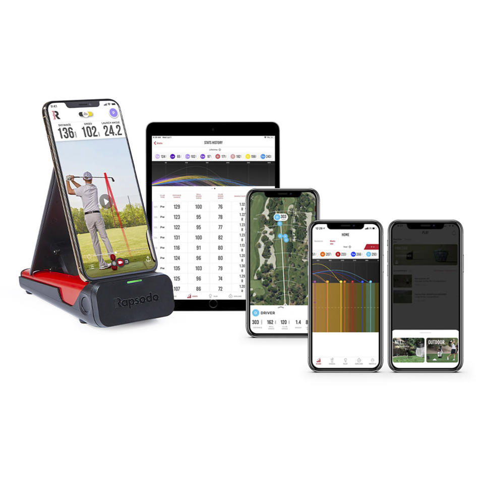 This image provided by Rapsodo shows the Mobile Launch Monitor app. For golfers, Rapsodo's Mobile Launch Monitor app helps perfect the swing, with technique analysis and instant video to store for reference and share with fellow players. (Rapsodo via AP)