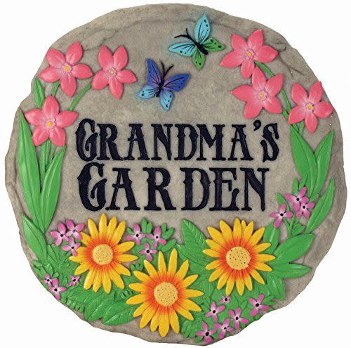 9) Spoontiques - Garden Décor - Grandma’s Garden Stepping Stone - Decorative Stone for Garden