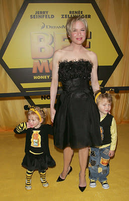 Renee Zellweger and god children at the New York City premiere of DreamWorks Pictures' Bee Movie