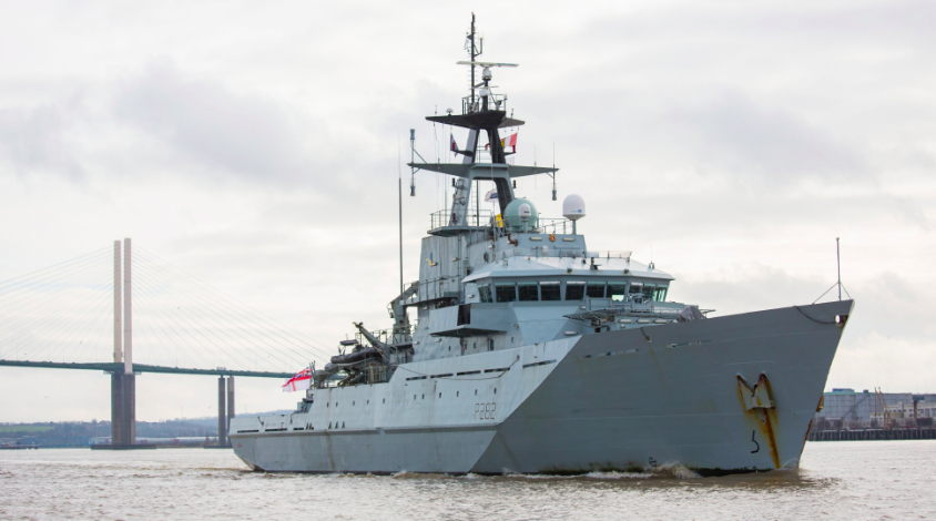 The HMS Severn is one of two Royal Navy vessels sent to patrol Jersey. (Ministry of Defence)