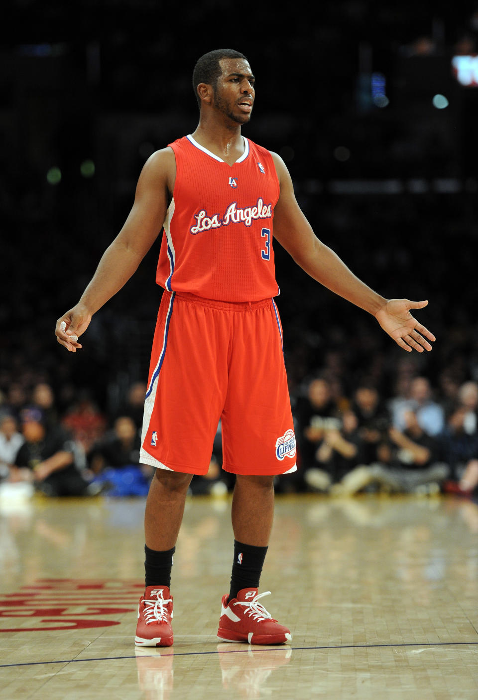 LOS ANGELES, CA - DECEMBER 19: Chris Paul #3 of the Los Angeles Clippers calls for a play during the game against the Los Angeles Lakers at Staples Center on December 19, 2011 in Los Angeles, California. (Photo by Harry How/Getty Images)