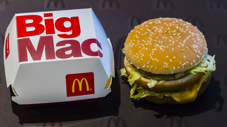 Big Mac burger and box