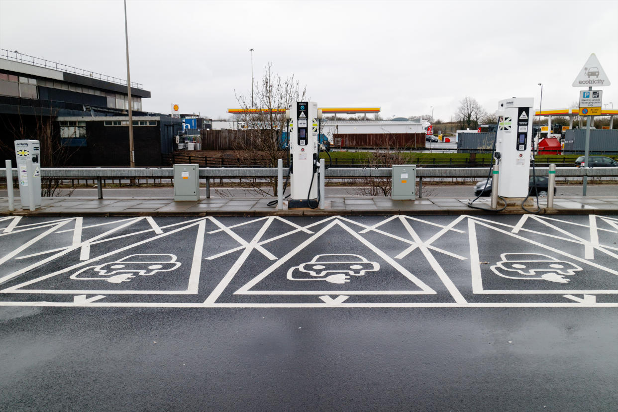 Motorway charging stations