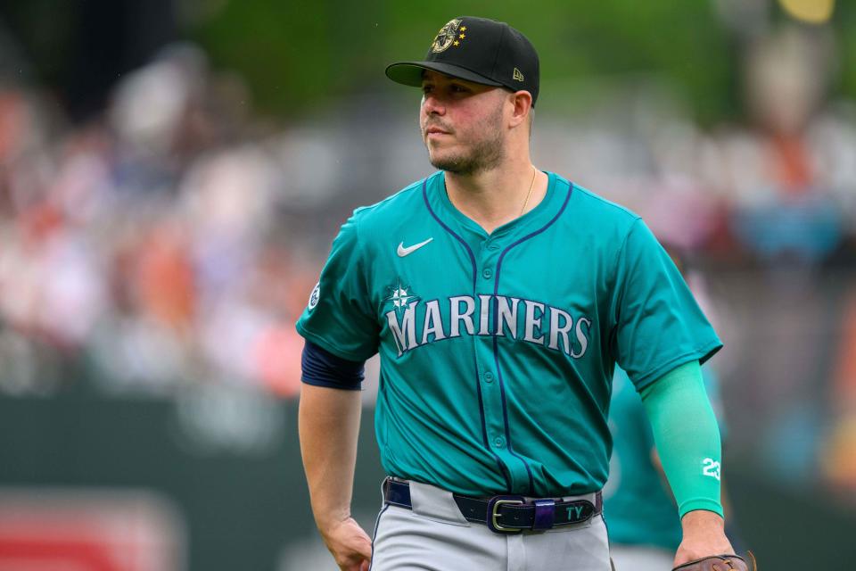 An All-Star two seasons ago, Ty France was released by the Mariners.  (Reggie Hildred/Reuters)