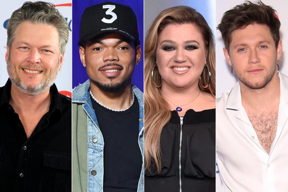 Blake, Chance the rapper, Kelly Clarkson and Niall Horan