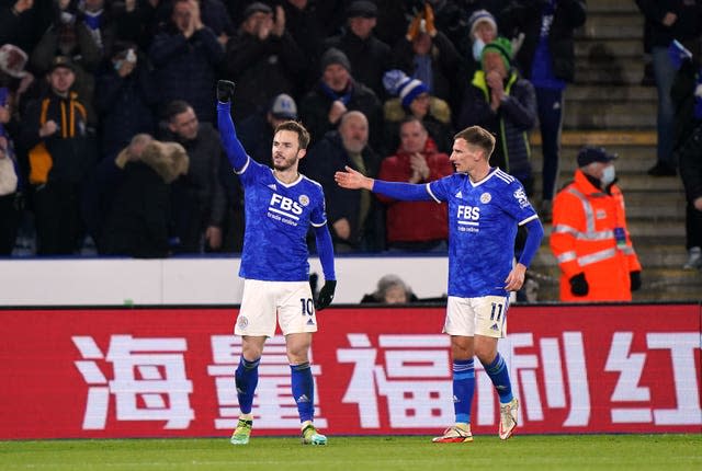 James Maddison celebrates 