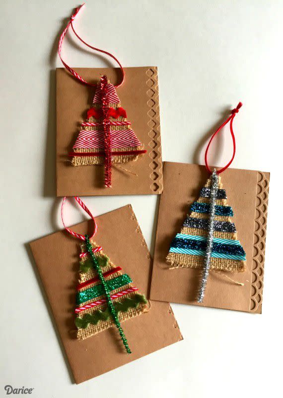 Burlap Tree Ornament Gift