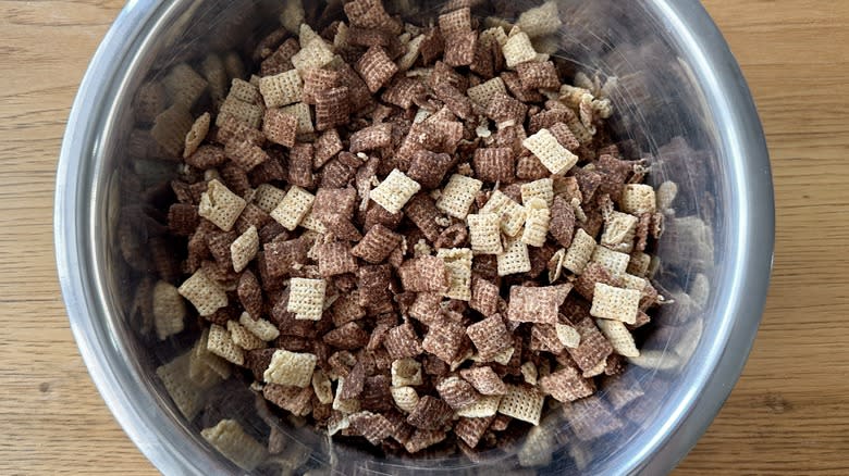 Chex cereal in bowl