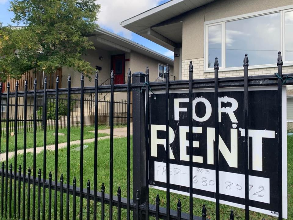 A house advertised for rent in Calgary in this file photo.  (Elise Stolte/CBC - image credit)