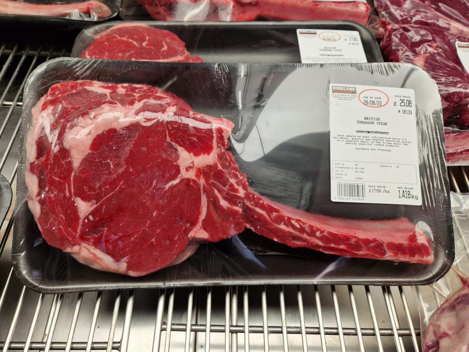 Tomahawk steak at Costco