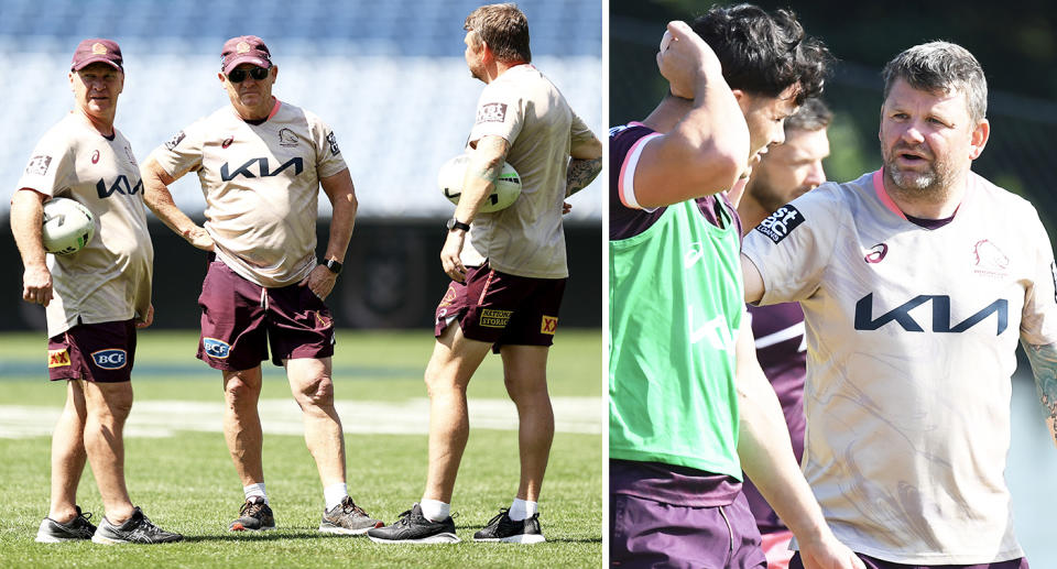 Lee Briers and Kevin Walters at the Brisbane Broncos.